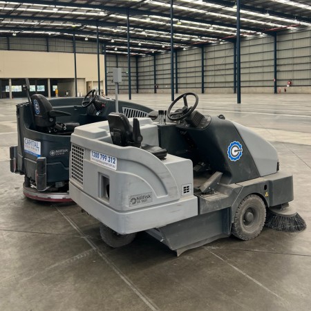 Nilfisk SR1601 Large LPG Industrial Ride-On Sweeper Hire