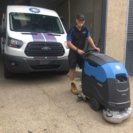 Maxima Medium Battery Walk-Behind Scrubber Hire