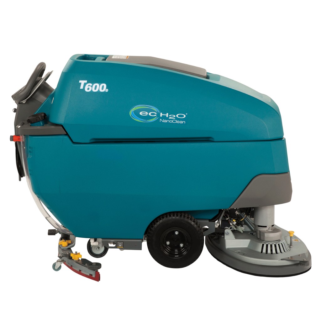 Tennant T600e 800mm Walk-Behind Floor Scrubber Side