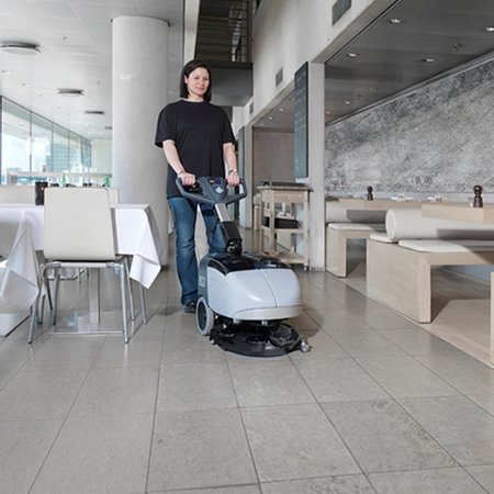 SC351 Battery Compact Scrubber Dryer-tile-floor-clean