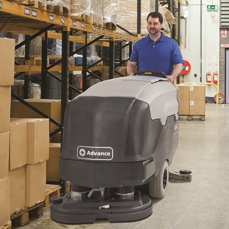 SC900 Battery Powered Walk Behind Scrubber Dryer-clean-in-warehouse