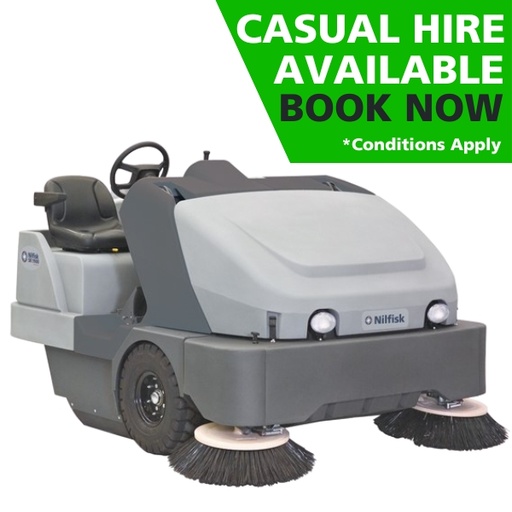 [RNT.56107513] Nilfisk SW8000 Large LPG Industrial Ride-On Sweeper Hire